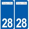 28 Tremblay-les-Villages logo autocollant plaque stickers ville