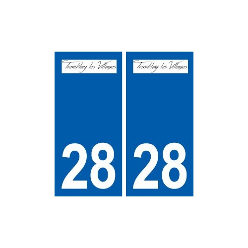 28 Tremblay-les-Villages logo autocollant plaque stickers ville