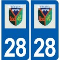 28 Yèvres logo autocollant plaque stickers ville