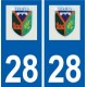 28 Yèvres logo autocollant plaque stickers ville