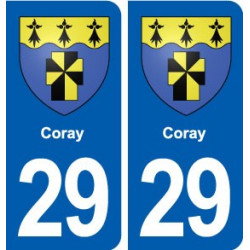 29 Coray blason autocollant plaque stickers ville