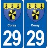 29 Coray blason autocollant plaque stickers ville