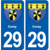29 Coray blason autocollant plaque stickers ville