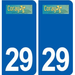 29 Coray logo autocollant plaque stickers ville