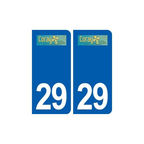 29 Coray logo autocollant plaque stickers ville
