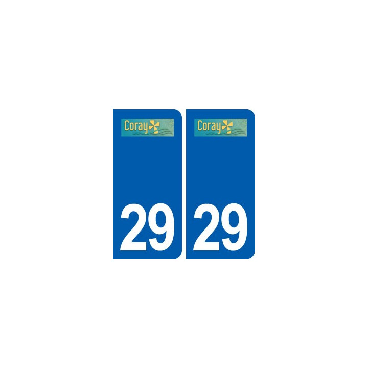 29 Coray logo autocollant plaque stickers ville