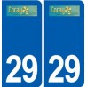 29 Coray logo autocollant plaque stickers ville
