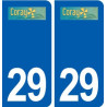 29 Coray logo autocollant plaque stickers ville