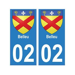 02 Belleu ville autocollant plaque
