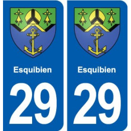 29 Esquibien blason autocollant plaque stickers ville