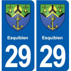 29 Esquibien blason autocollant plaque stickers ville