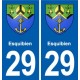 29 Esquibien blason autocollant plaque stickers ville