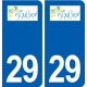 29 Esquibien logo autocollant plaque stickers ville