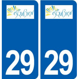 29 Esquibien logo autocollant plaque stickers ville