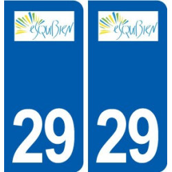 29 Esquibien logo autocollant plaque stickers ville