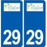 29 Esquibien logo autocollant plaque stickers ville