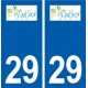 29 Esquibien logo autocollant plaque stickers ville