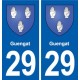 29 Guengat blason autocollant plaque stickers ville
