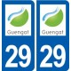 29 Guengat logo autocollant plaque stickers ville