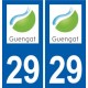 29 Guengat logo autocollant plaque stickers ville