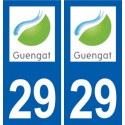 29 Guengat logo autocollant plaque stickers ville