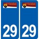 29 Guiclan logo autocollant plaque stickers ville