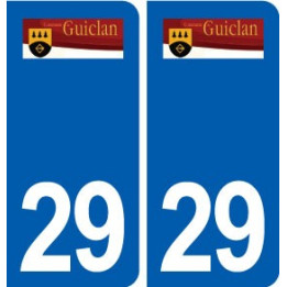 29 Guiclan logo autocollant plaque stickers ville