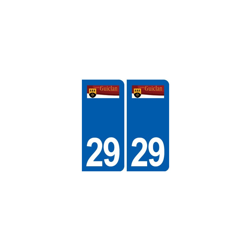29 Guiclan logo autocollant plaque stickers ville
