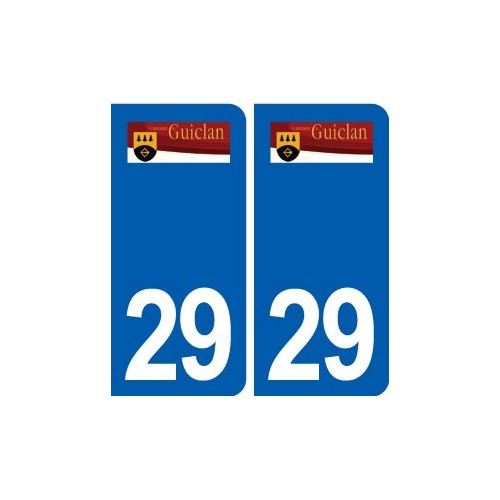 29 Guiclan logo autocollant plaque stickers ville