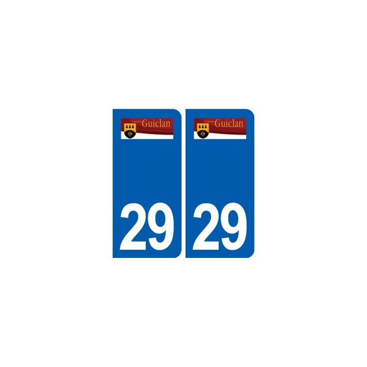 29 Guiclan logo autocollant plaque stickers ville