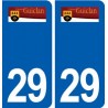 29 Guiclan logo autocollant plaque stickers ville