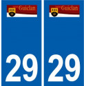 29 Guiclan logo autocollant plaque stickers ville