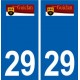 29 Guiclan logo autocollant plaque stickers ville