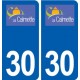 30 La Calmette logo ville autocollant plaque stickers
