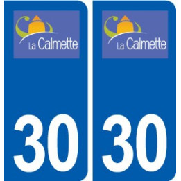 30 La Calmette logo ville autocollant plaque stickers