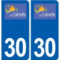 30 La Calmette logo ville autocollant plaque stickers