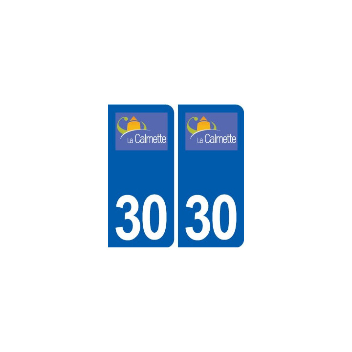 30 La Calmette logo ville autocollant plaque stickers