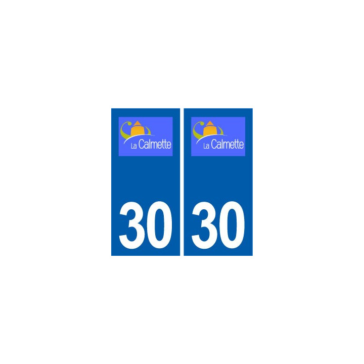 30 La Calmette logo ville autocollant plaque stickers