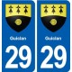 29 Guiclan blason autocollant plaque stickers ville
