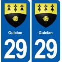 29 Guiclan blason autocollant plaque stickers ville
