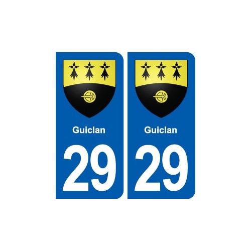 29 Guiclan blason autocollant plaque stickers ville