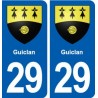 29 Guiclan blason autocollant plaque stickers ville
