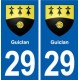 29 Guiclan blason autocollant plaque stickers ville