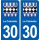30 La Calmette blason ville autocollant plaque stickers