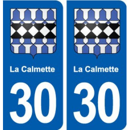 30 La Calmette blason ville autocollant plaque stickers