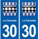 30 La Calmette blason ville autocollant plaque stickers