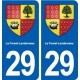 29 La Forest-Landerneau blason autocollant plaque stickers ville