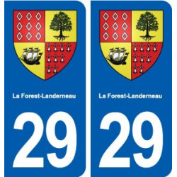 29 La Forest-Landerneau blason autocollant plaque stickers ville