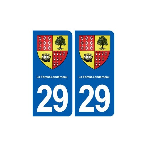 29 La Forest-Landerneau blason autocollant plaque stickers ville
