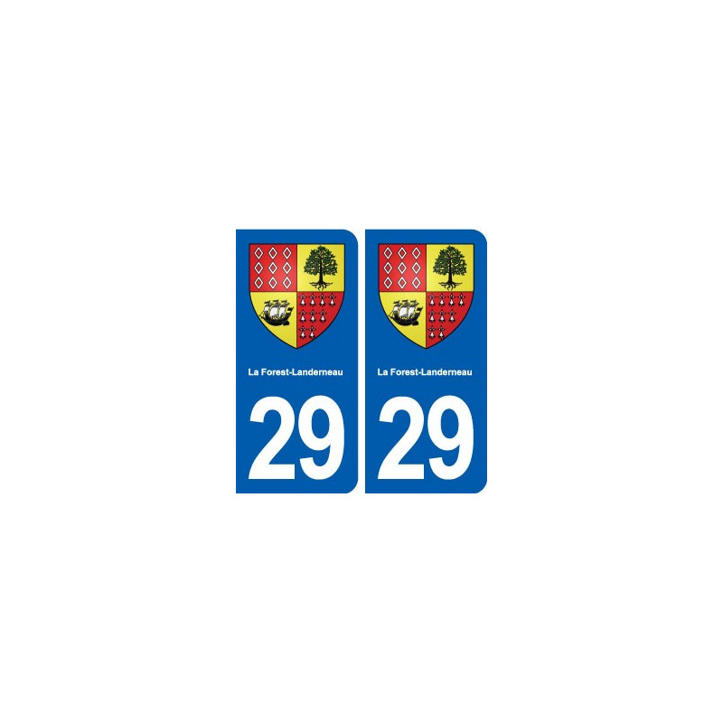 29 La Forest-Landerneau blason autocollant plaque stickers ville